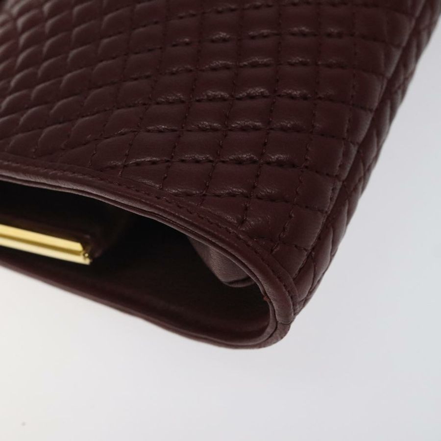 【日本直送】BALLY 絎縫鏈條單肩包 皮革 波爾多金 正品 123134-14