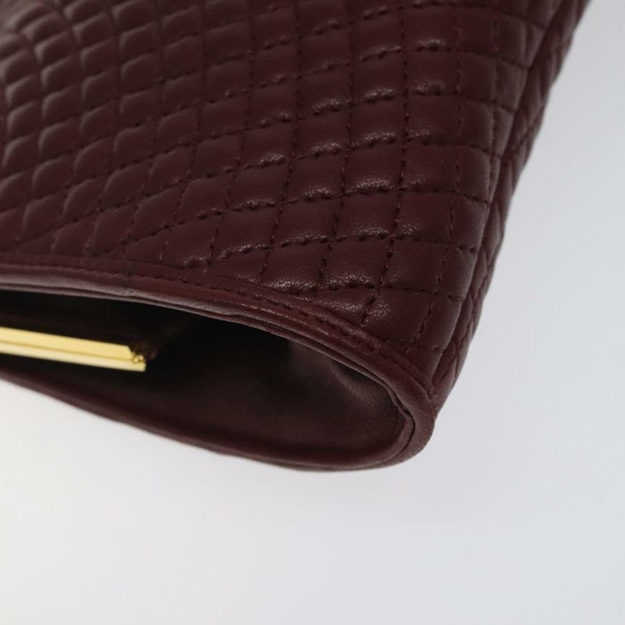 【日本直送】BALLY 絎縫鏈條單肩包 皮革 波爾多金 正品 123134-16