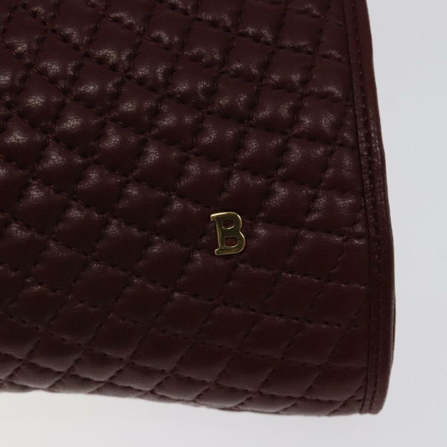 【日本直送】BALLY 絎縫鏈條單肩包 皮革 波爾多金 正品 123134-17