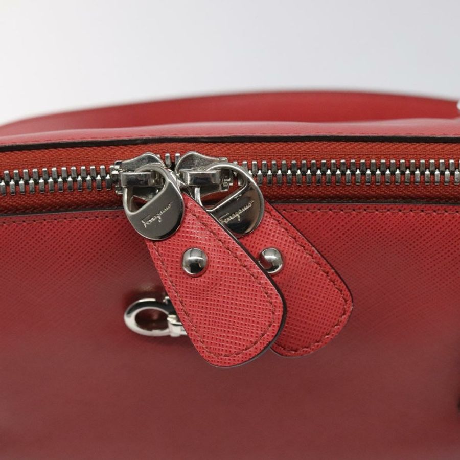 【日本直送】Salvatore Ferragamo 手提包 皮革 粉紅色 銀色 正品 122097-9