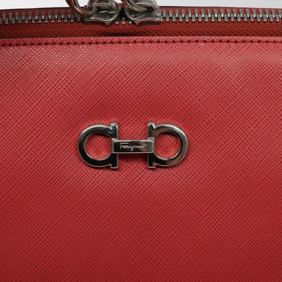 【日本直送】Salvatore Ferragamo 手提包 皮革 粉紅色 銀色 正品 122097-16