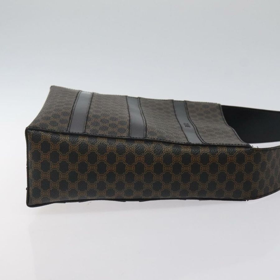 【日本直送】CELINE Macadam帆布肩背包 PVC皮革 黑色 金色 正品 yk18139-2