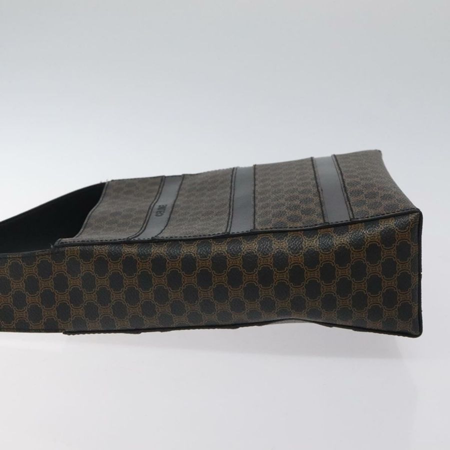 【日本直送】CELINE Macadam帆布肩背包 PVC皮革 黑色 金色 正品 yk18139-3