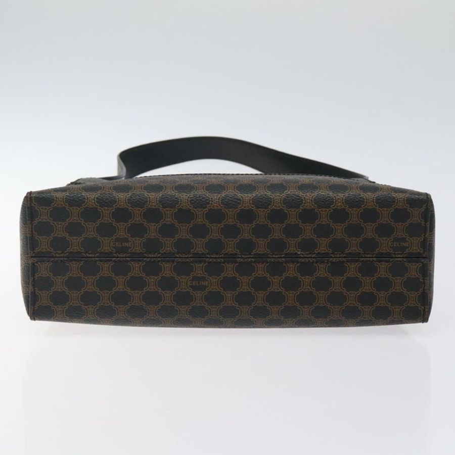 【日本直送】CELINE Macadam帆布肩背包 PVC皮革 黑色 金色 正品 yk18139-4
