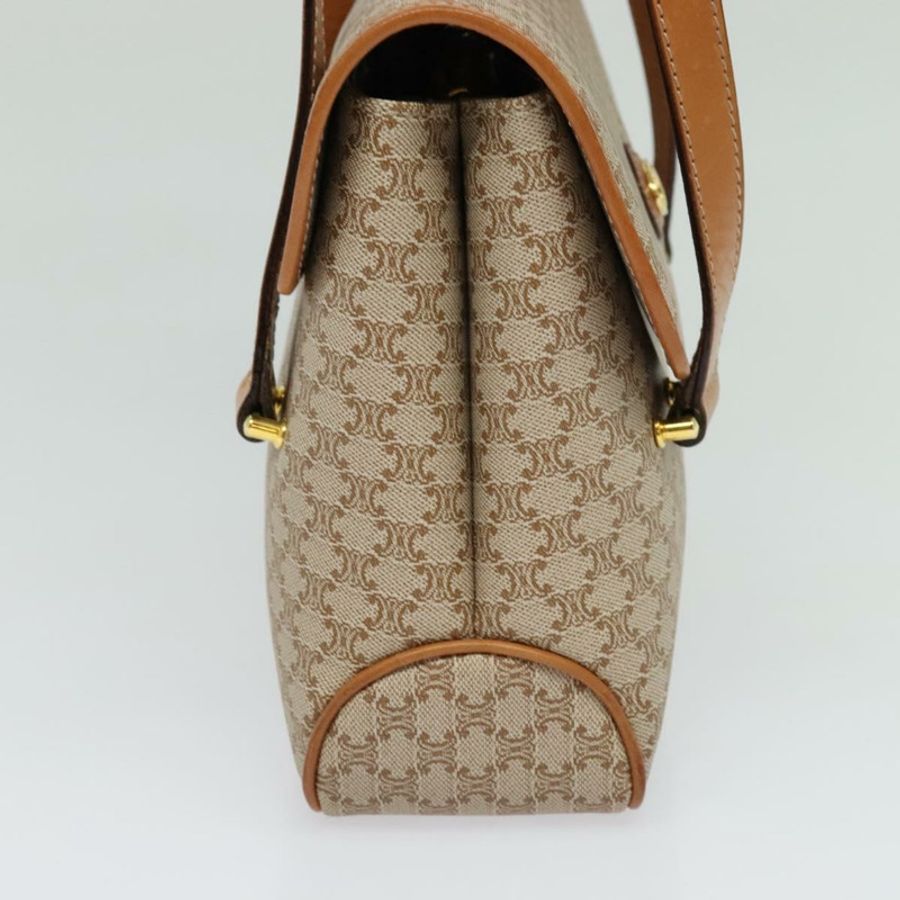 【日本直送】CELINE Macadam帆布手提包 PVC 米色 金色 正品 sw601-2