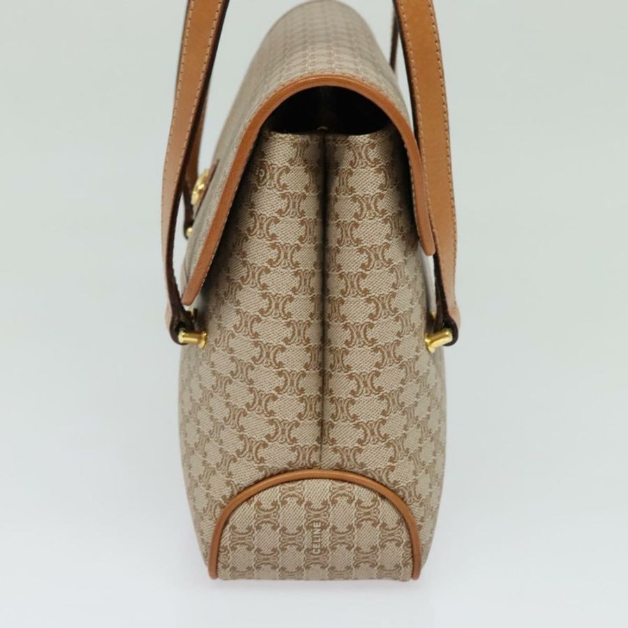 【日本直送】CELINE Macadam帆布手提包 PVC 米色 金色 正品 sw601-3