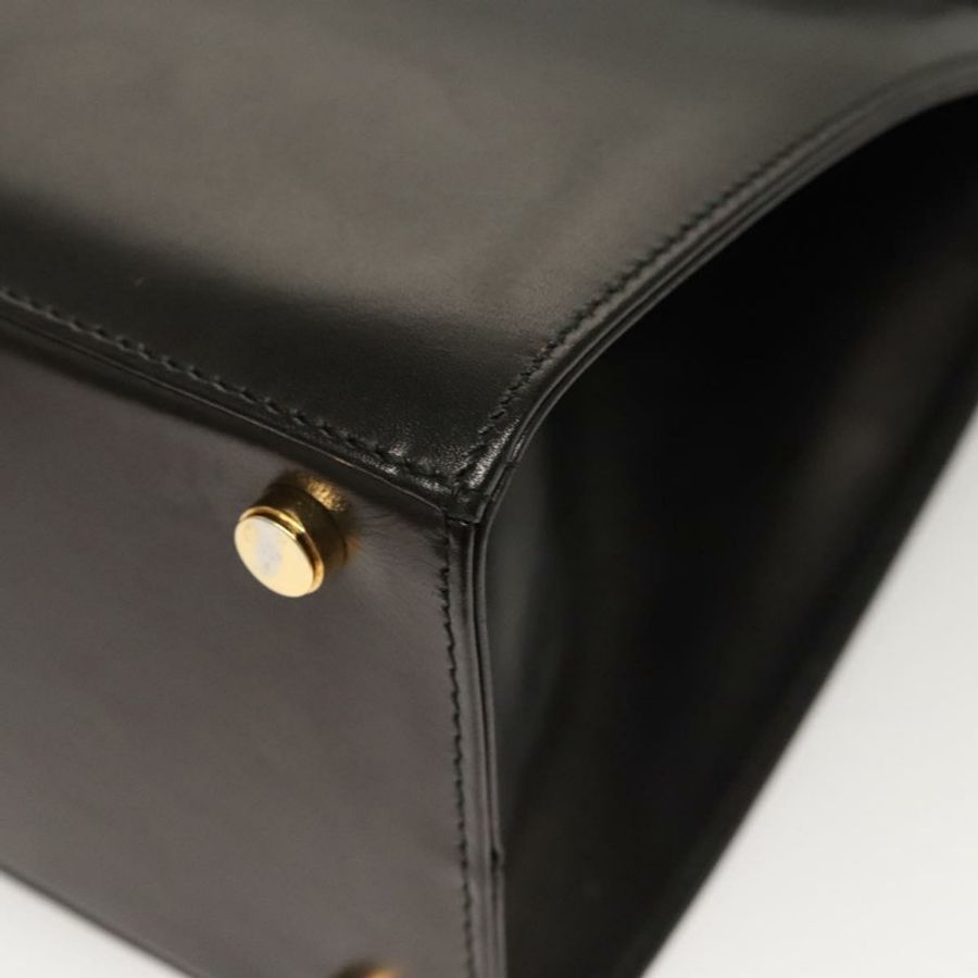 【日本直送】Salvatore Ferragamo Vala 手提包 皮革 2way 黑色 金色 正品 gh079-8