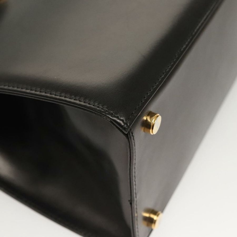 【日本直送】Salvatore Ferragamo Vala 手提包 皮革 2way 黑色 金色 正品 gh079-15