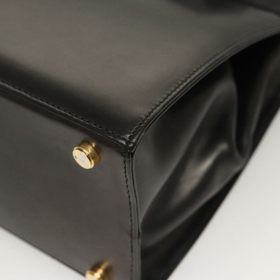 【日本直送】Salvatore Ferragamo Vala 手提包 皮革 2way 黑色 金色 正品 gh079-16