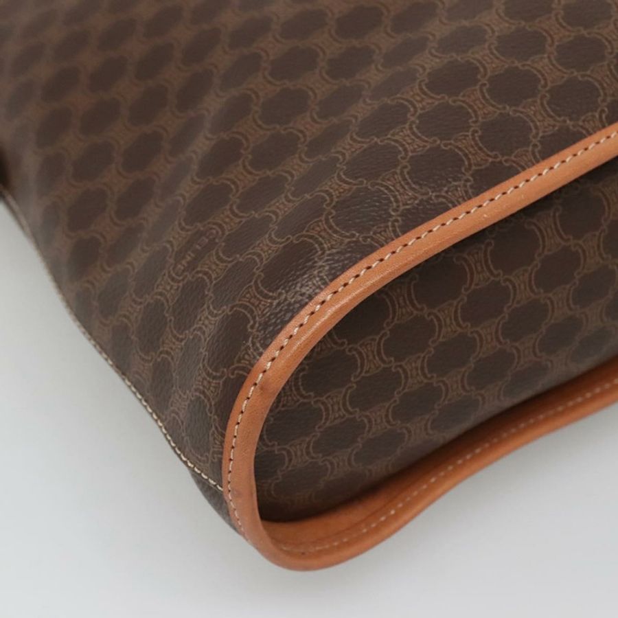 【日本直送】CELINE Macadam帆布手提包 PVC皮革 棕色 金色 正品 gh019-13