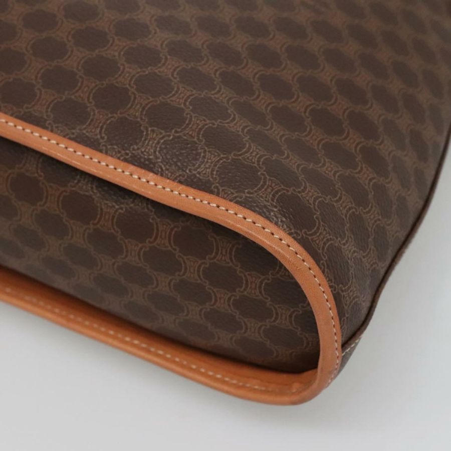 【日本直送】CELINE Macadam帆布手提包 PVC皮革 棕色 金色 正品 gh019-14