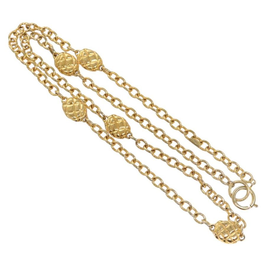 【日本直送】香奈兒 (CHANEL) 金屬金色雙C鏈條腰帶 Auth bs25545-0