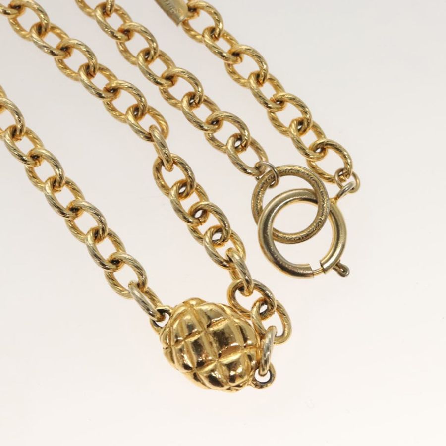 【日本直送】香奈兒 (CHANEL) 金屬金色雙C鏈條腰帶 Auth bs25545-1