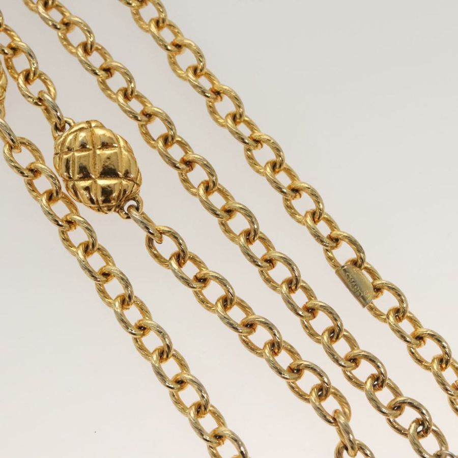 【日本直送】香奈兒 (CHANEL) 金屬金色雙C鏈條腰帶 Auth bs25545-2
