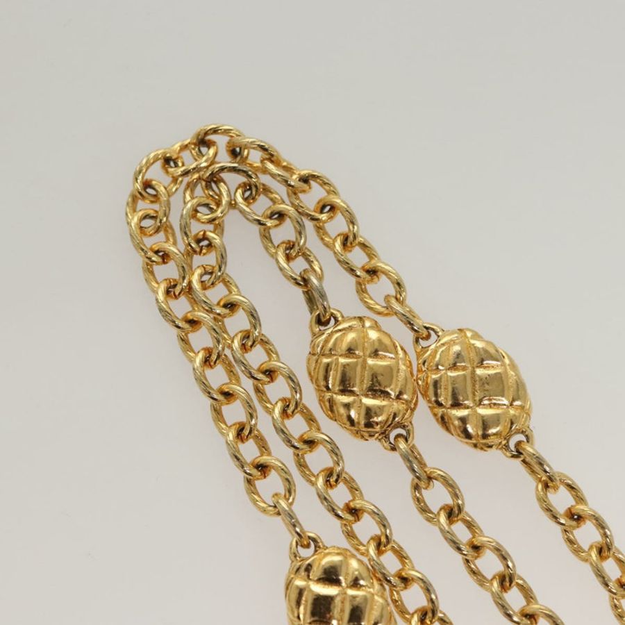 【日本直送】香奈兒 (CHANEL) 金屬金色雙C鏈條腰帶 Auth bs25545-4