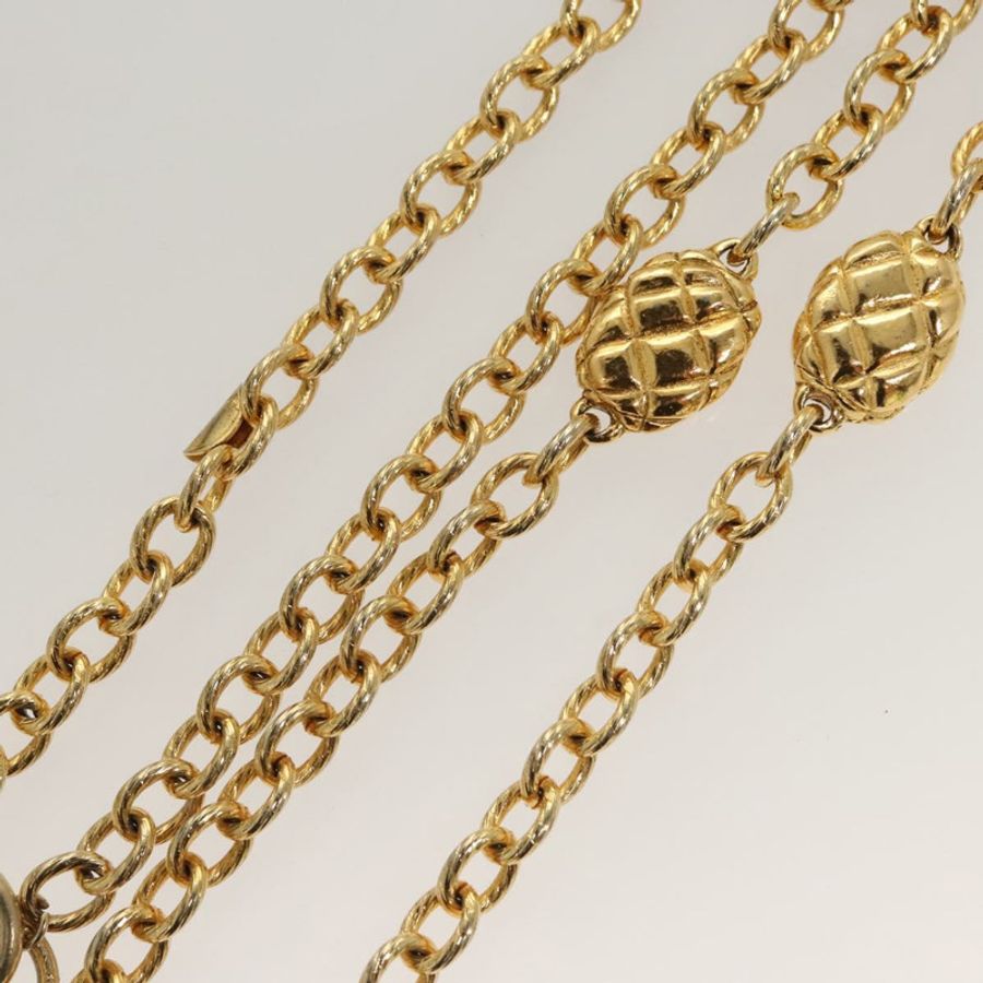 【日本直送】香奈兒 (CHANEL) 金屬金色雙C鏈條腰帶 Auth bs25545-7
