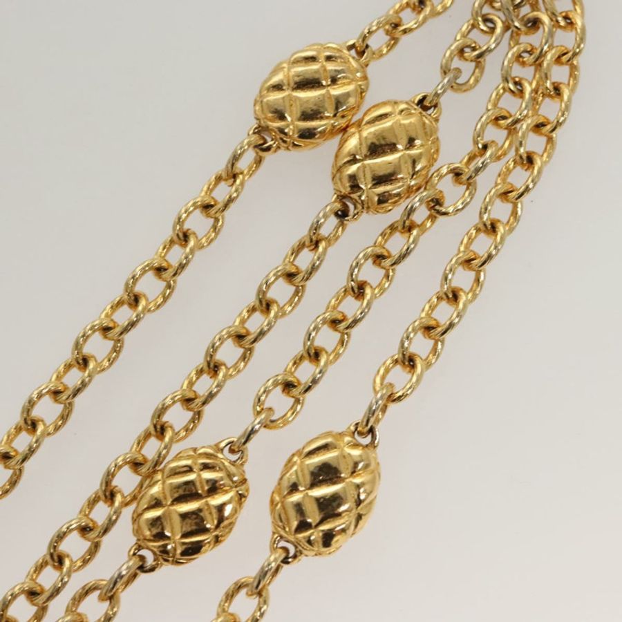 【日本直送】香奈兒 (CHANEL) 金屬金色雙C鏈條腰帶 Auth bs25545-8