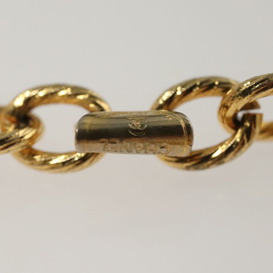 【日本直送】香奈兒 (CHANEL) 金屬金色雙C鏈條腰帶 Auth bs25545-12