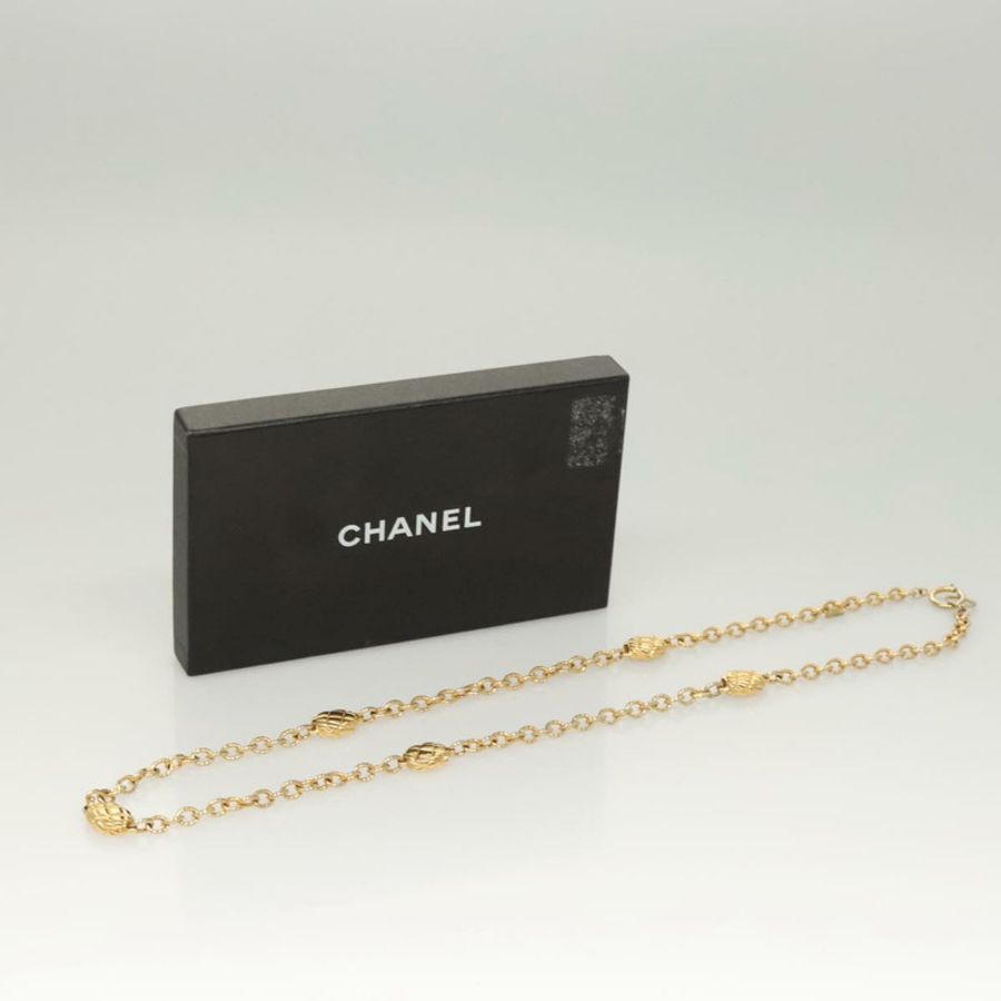 【日本直送】香奈兒 (CHANEL) 金屬金色雙C鏈條腰帶 Auth bs25545-13