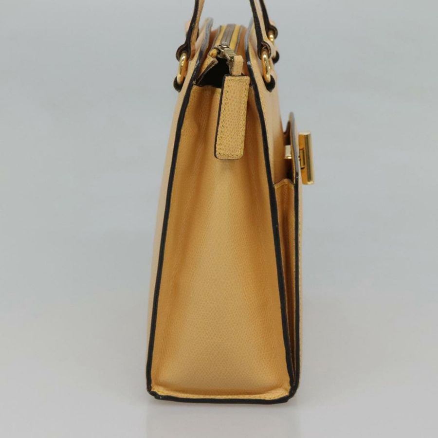 【日本直送】CELINE 手提包 皮革 黃色 金色 正品 123851-2