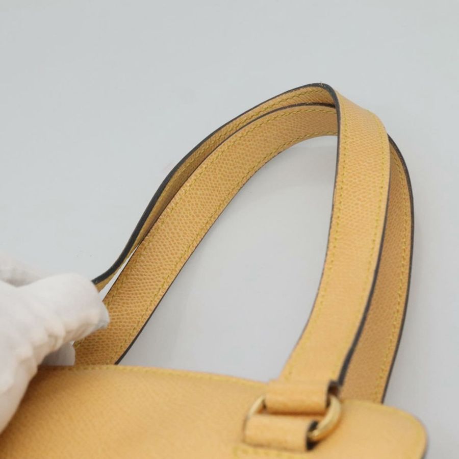 【日本直送】CELINE 手提包 皮革 黃色 金色 正品 123851-7