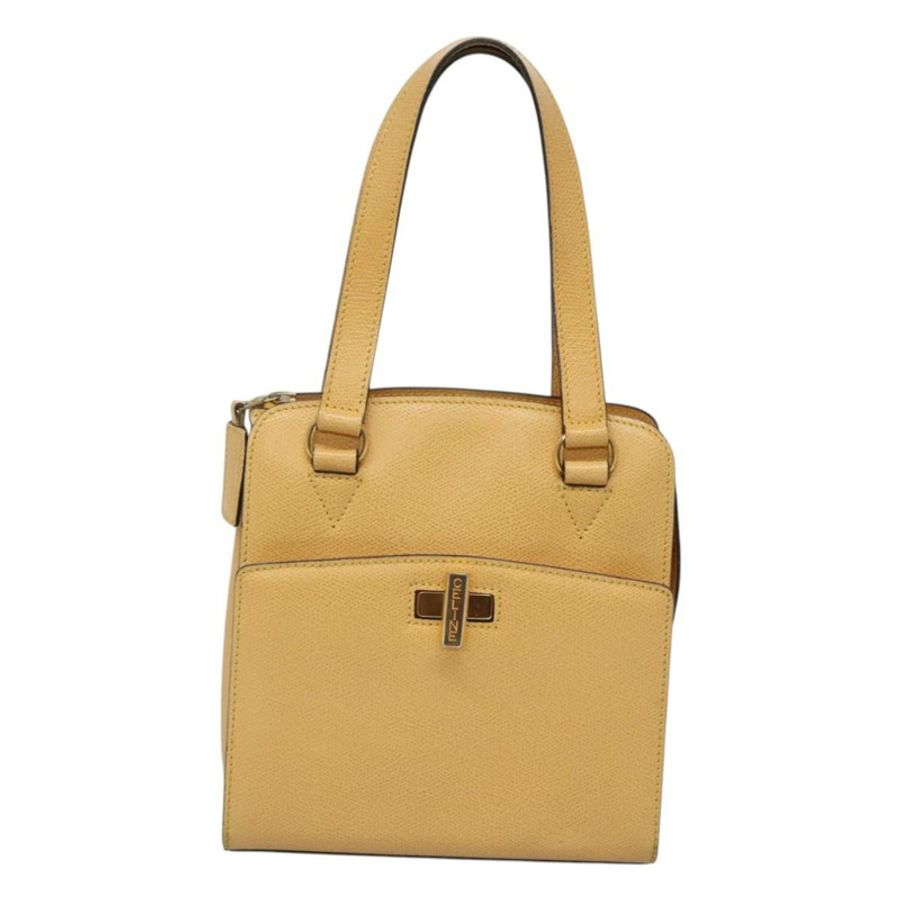 【日本直送】CELINE 手提包 皮革 黃色 金色 正品 123851-12