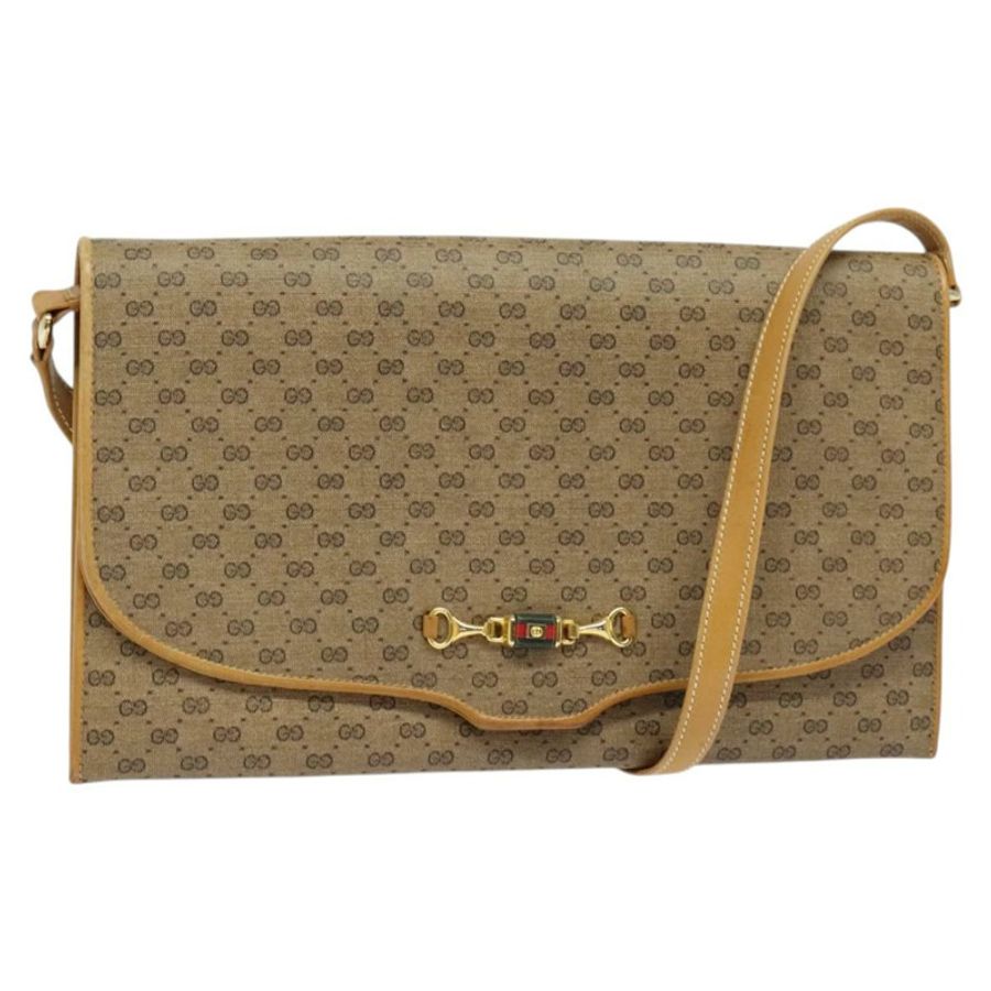 【日本直送】GUCCI Micro GG Supreme 單肩包 PVC 米色 金色 正品 BA1958-0