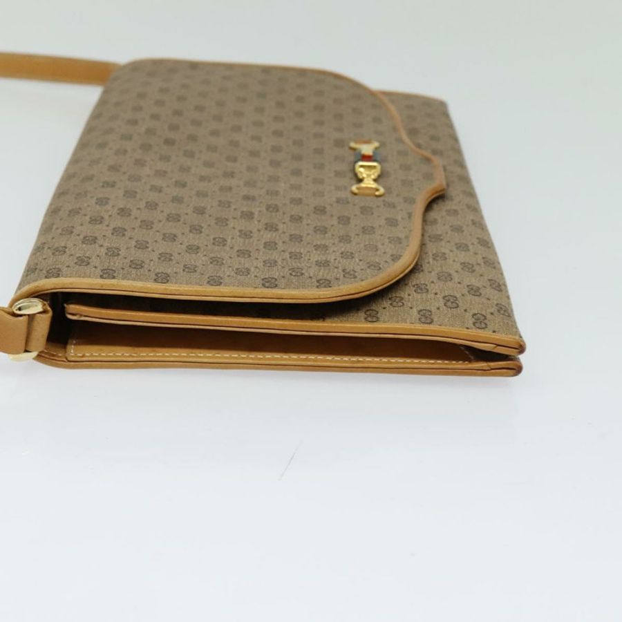 【日本直送】GUCCI Micro GG Supreme 單肩包 PVC 米色 金色 正品 BA1958-2