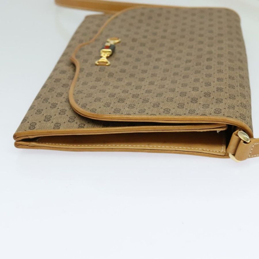 【日本直送】GUCCI Micro GG Supreme 單肩包 PVC 米色 金色 正品 BA1958-3