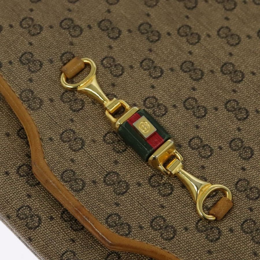 【日本直送】GUCCI Micro GG Supreme 單肩包 PVC 米色 金色 正品 BA1958-16
