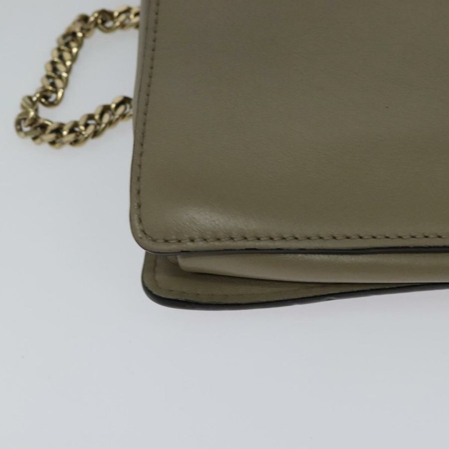 【日本直送】Chloe Fay 肩背包 麂皮 灰色 金色 正品 BA1915-14