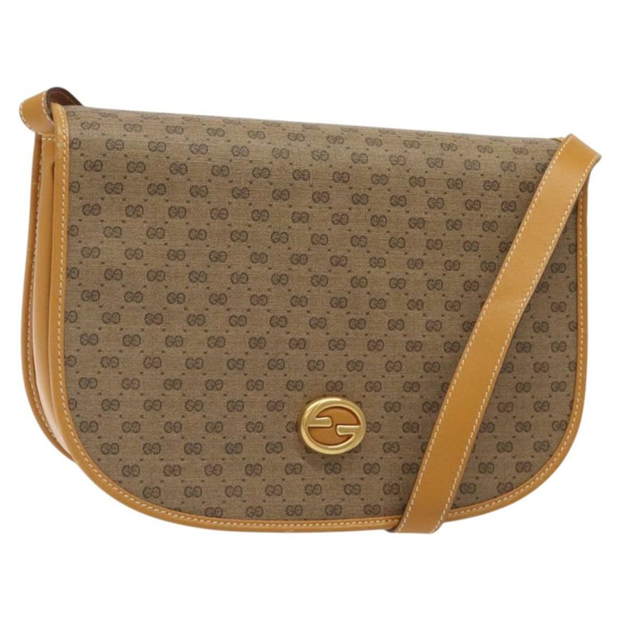 【日本直送】GUCCI Micro GG Supreme 單肩包 PVC 米色 金色 004 112 0363 正品 124986-0