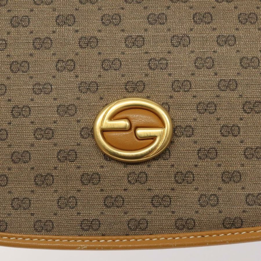 【日本直送】GUCCI Micro GG Supreme 單肩包 PVC 米色 金色 004 112 0363 正品 124986-17