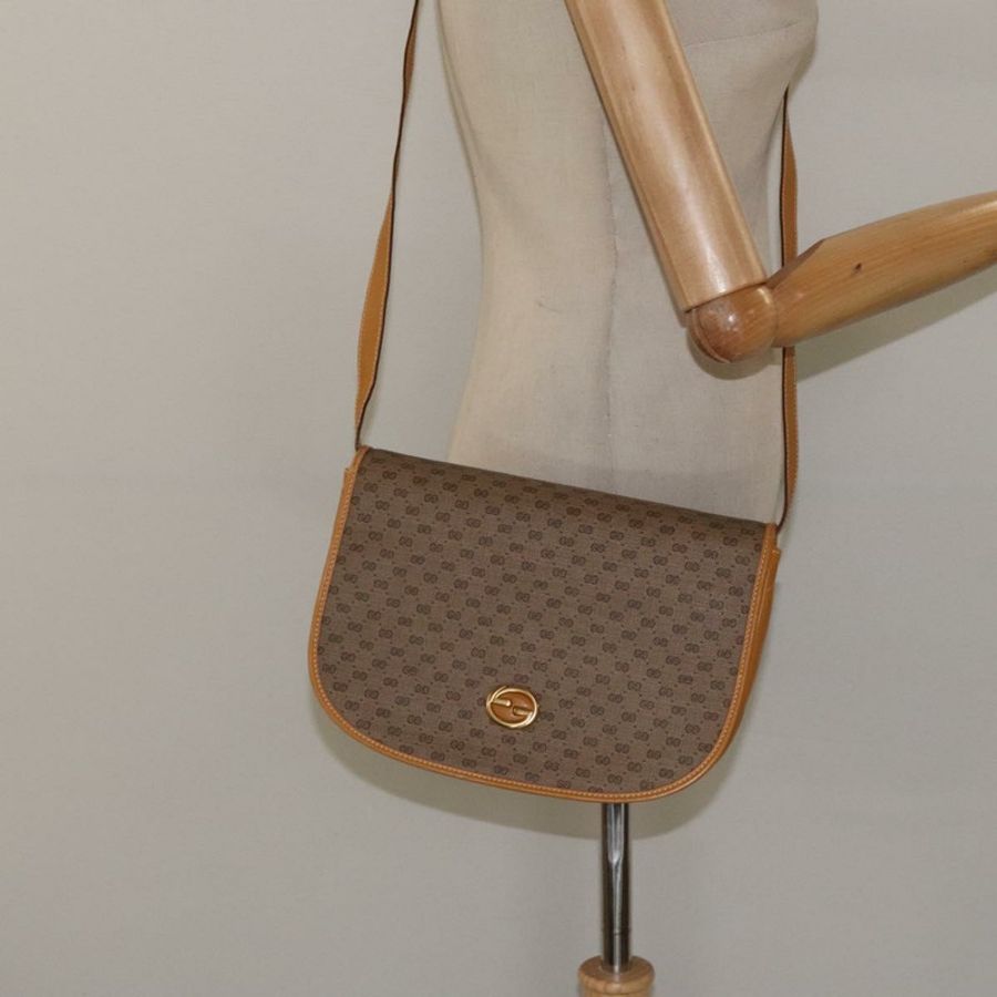 【日本直送】GUCCI Micro GG Supreme 單肩包 PVC 米色 金色 004 112 0363 正品 124986-21