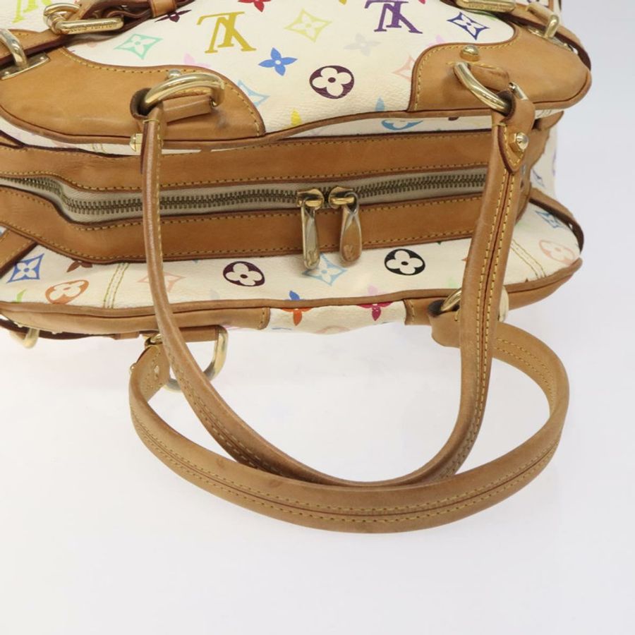 【日本直送】路易威登 Monogram Multicolor Claudia 手提包 白色 M40193 LV 正品 123990-6