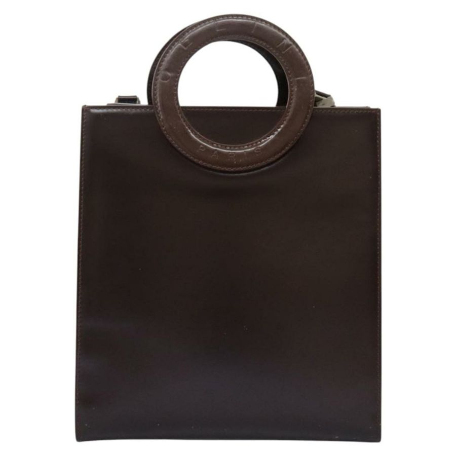 【日本直送】CELINE 手提包 皮革 兩用 深棕色 金色 正品 124296-1