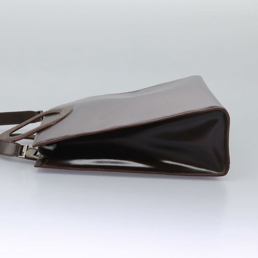 【日本直送】CELINE 手提包 皮革 兩用 深棕色 金色 正品 124296-2