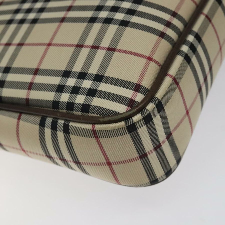 【日本直送】BURBERRY Nova 格紋帆布單肩包 米色 銀色 正品 123791-13
