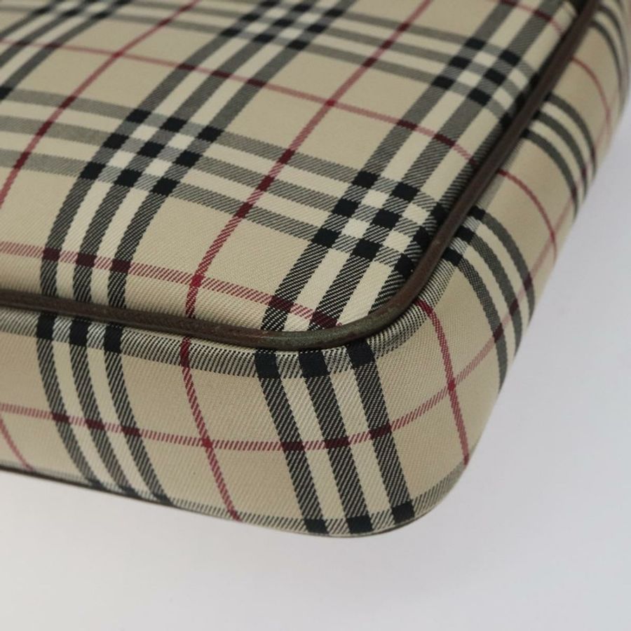 【日本直送】BURBERRY Nova 格紋帆布單肩包 米色 銀色 正品 123791-14