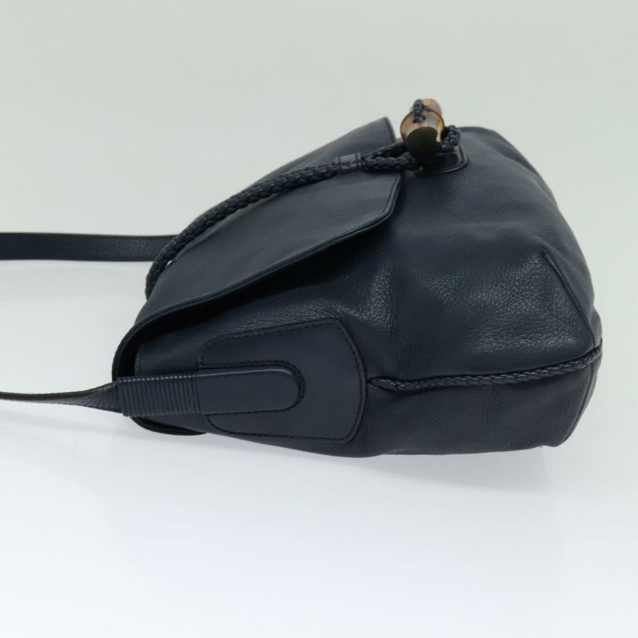 【日本直送】GUCCI 皮革單背包 藍色 金色 338985 正品 123404-2