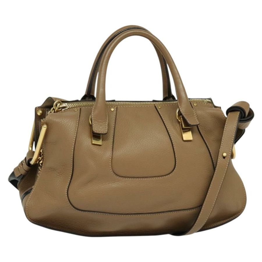 【日本直送】Chloe Hailey 手提包 皮革 兩用 米色 金色 正品 am8424-0