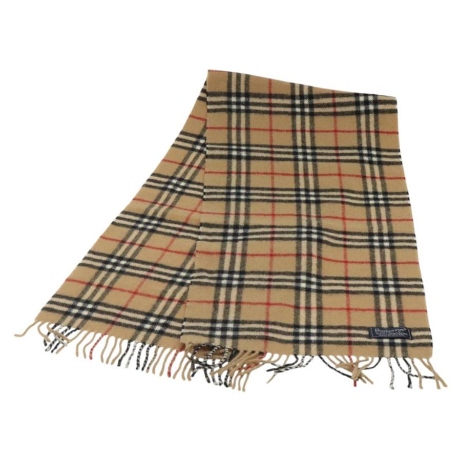 【日本直送】Burberrys Nova Check Scarf Wool Beige Auth am8415-0