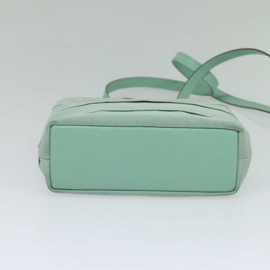 【日本直送】Salvatore Ferragamo 尼龍雙肩手提包 綠金色 正品 125371-4