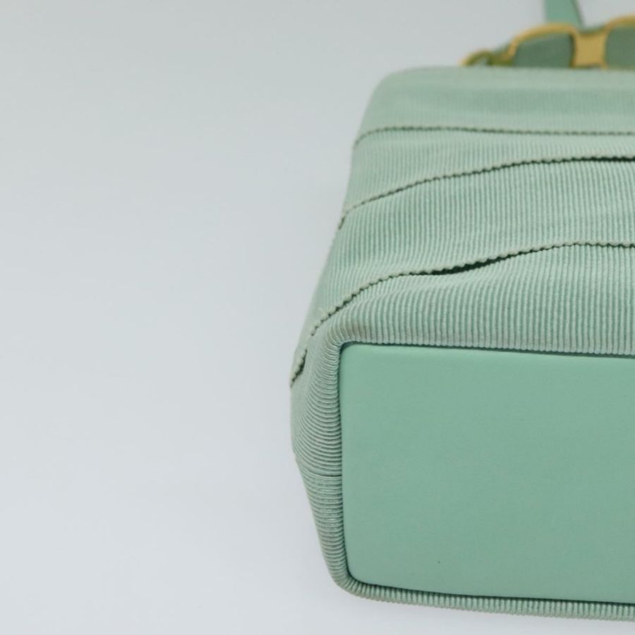 【日本直送】Salvatore Ferragamo 尼龍雙肩手提包 綠金色 正品 125371-14