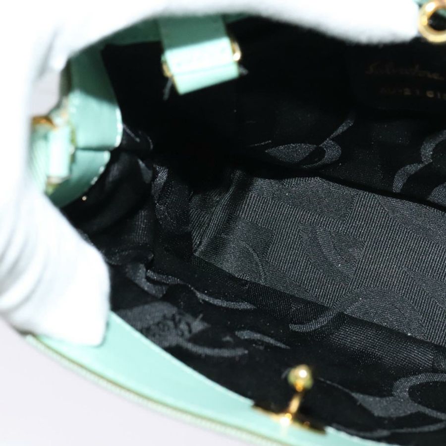 【日本直送】Salvatore Ferragamo 尼龍雙肩手提包 綠金色 正品 125371-18