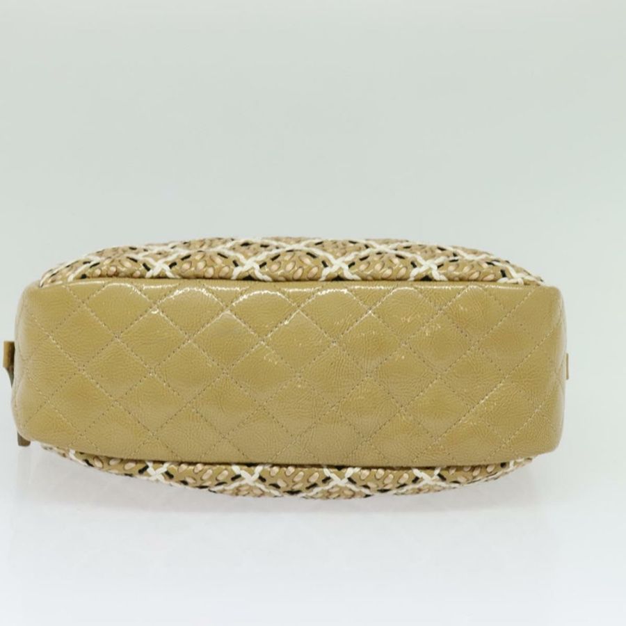【日本直送】香奈兒 (CHANEL) 琺瑯米色鏈條肩背包 CC Auth 125492-4