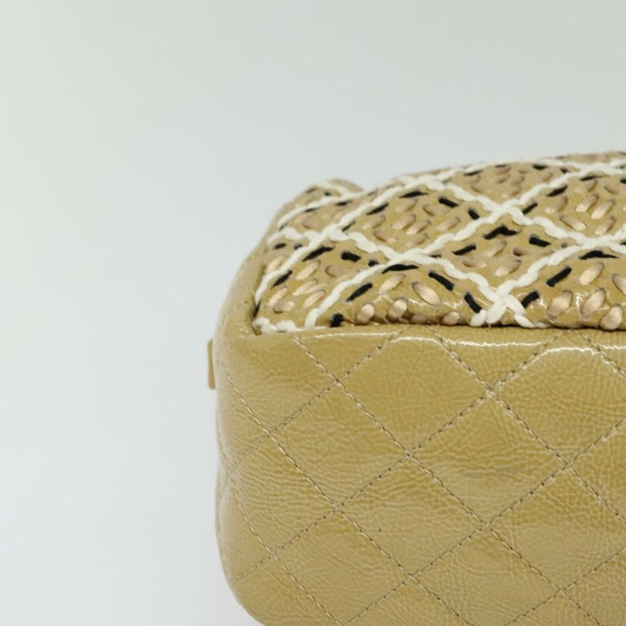 【日本直送】香奈兒 (CHANEL) 琺瑯米色鏈條肩背包 CC Auth 125492-8