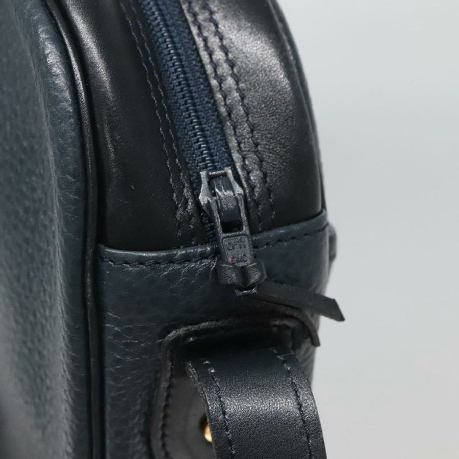 【日本直送】Christian Dior 皮革單背包 海軍藍 金色 正品 BA2504-9