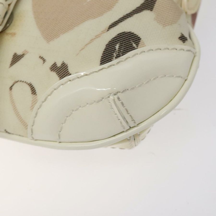 【日本直送】BURBERRY 單肩包 PVC 帆布 米色 銀色 正品 124738-8