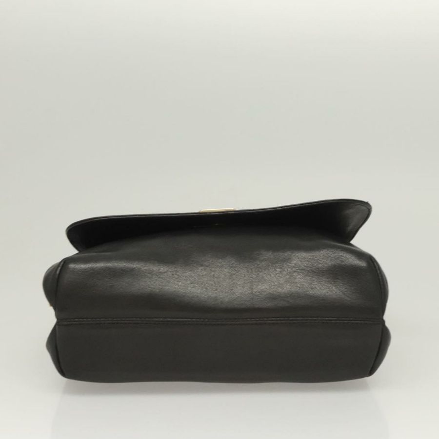 【日本直送】Salvatore Ferragamo 手提包 皮革 黑色 金色 正品 BD2131-4